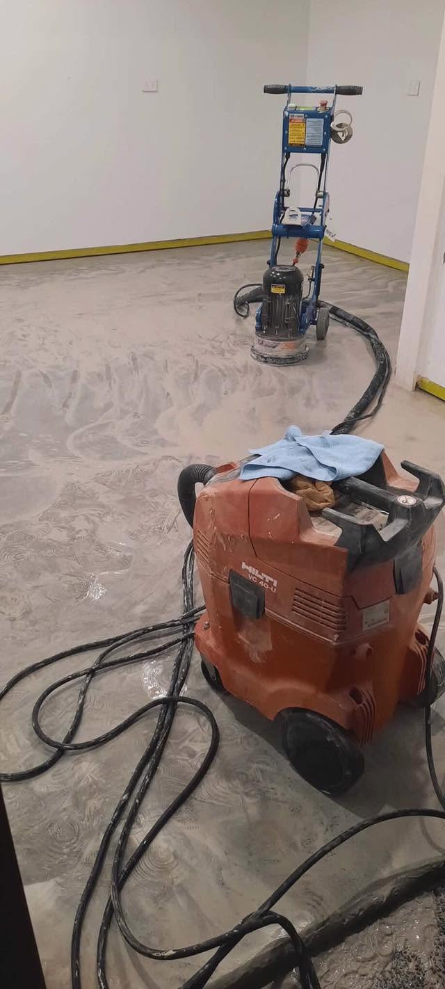 Concrete surface during preparation